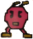 a little pink martian with no arms